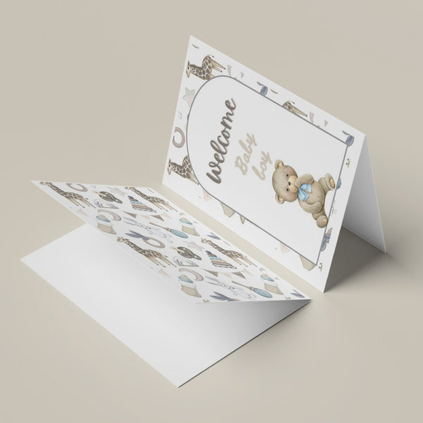 Baby boy welcome card