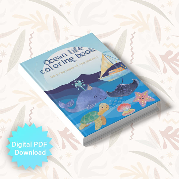 Ocean Life Coloring Book – Dive into the Underwater World Through Art